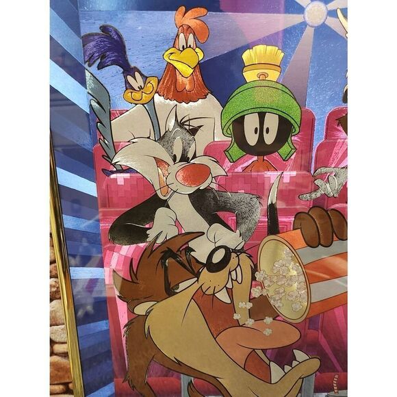Vintage Looney Tunes at the Movies Foil Framed Artwork - Picture 4 of 7